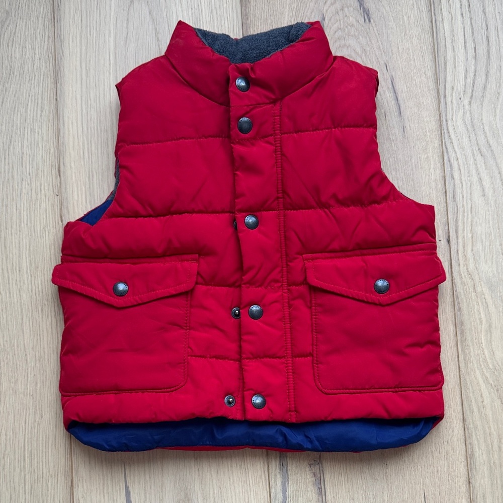 BABY GAP Toffler Red Primaloft Puffer Vest - size 18/24m